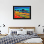 Kleurrijke Cape Sebastian Oregon Coast Art Canvas Afdruk (Insitu (Slaapkamer))