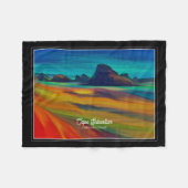 Kleurrijke Cape Sebastian Oregon Coast Art Fleece Deken (Voorkant (Horizontaal))