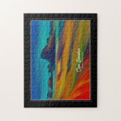 Kleurrijke Cape Sebastian Oregon Coast Art Legpuzzel (Verticaal)