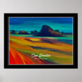 Kleurrijke Cape Sebastian Oregon Coast Art Poster (Voorkant)
