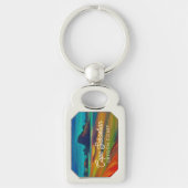 Kleurrijke Cape Sebastian Oregon Coast Art Sleutelhanger (Voorkant)