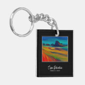 Kleurrijke Cape Sebastian Oregon Coast Art Sleutelhanger (Voorkant Links)