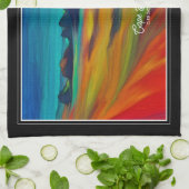 Kleurrijke Cape Sebastian Oregon Coast Art Theedoek (Gevouwen)