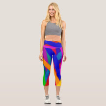 Kleurrijke Capri Cropped Yoga Broek