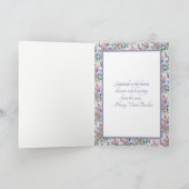 Kleurrijke Capricieuze Bloemen DANKT U Bedankkaart (Binnen)