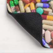 Kleurrijke capsules, pillen muismat (Hoek)