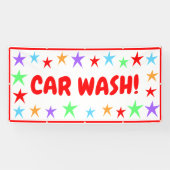 Kleurrijke Car Wash Banner (Horizontaal)
