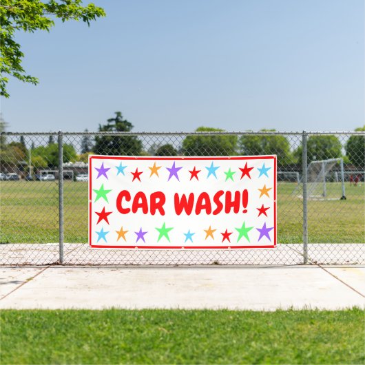 Kleurrijke Car Wash Banner (Insitu)