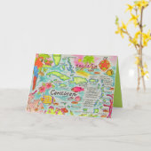 Kleurrijke Caribische eilanden Verjaardag Kaart (Gele Bloem)