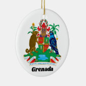 Kleurrijke Caribische wapen eiland Grenada Keramisch Ornament (Rechts)