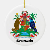 Kleurrijke Caribische wapen eiland Grenada Keramisch Ornament (Achterkant)