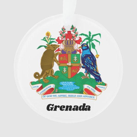 Kleurrijke Caribische wapen eiland Grenada Ornament (voorkant)