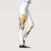 Kleurrijke Carnaval Abstracte Verfspatten Leggings (Rechts)