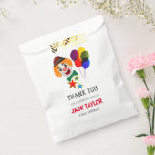 Kleurrijke Carnaval Circus Clown Eerste Verjaardag Bedankzakje (Gezegeld)