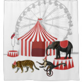 Kleurrijke Carnaval Festival Thema Dieren Grote To Douchegordijn (Voorkant)