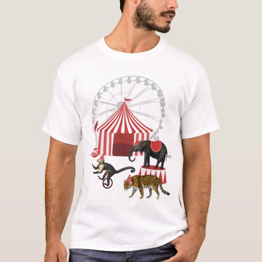Kleurrijke Carnaval Festival Thema Dieren Grote To T-shirt (Voorkant)
