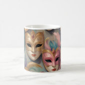 Kleurrijke carnaval maskers illustratie koffiemok (Center)