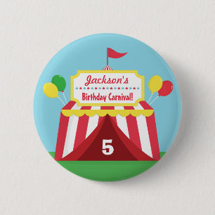 Kleurrijke Carnavalskinderen Verjaardagsfeest Favo Ronde Button 5,7 Cm