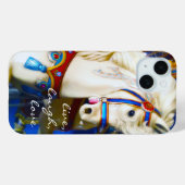 Kleurrijke Carrousel Paard Foto Live Lach Liefde B Case-Mate iPhone Case (Achterkant (horizontaal))