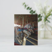 Kleurrijke Carrousel Paarden / Carnaval Ride / Briefkaart (Staand voorkant)