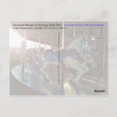 Kleurrijke Carrousel Paarden / Carnaval Ride / Briefkaart (Achterkant)