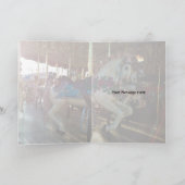 Kleurrijke Carrousel Paarden / Carnaval Ride Kaart (Binnen)