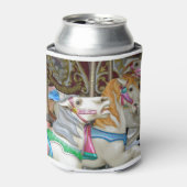 Kleurrijke carrouselpaarden blikjeskoeler (Blikje Voorkant)
