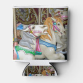 Kleurrijke carrouselpaarden blikjeskoeler (Voorkant)