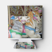 Kleurrijke carrouselpaarden blikjeskoeler (Achterkant)