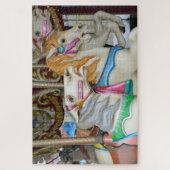 Kleurrijke carrouselpaarden legpuzzel (Verticaal)
