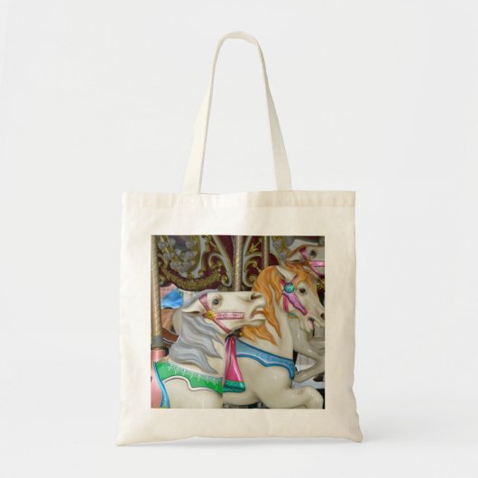 Kleurrijke carrouselpaarden tote bag (Voorkant)