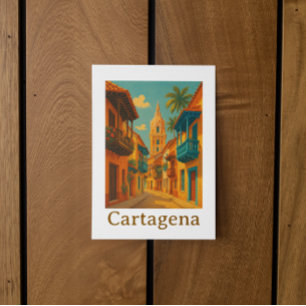 Kleurrijke Cartagena Colombia Caribische charme Briefkaart