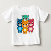 Kleurrijke Cartoon Beren - Schattigee Kinder 'T-Sh (Voorkant)
