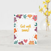 Kleurrijke Cartoon bloemen krijgen goed Kaart (Gele Bloem)