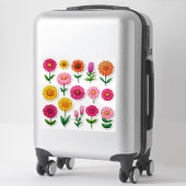 Kleurrijke Cartoon Bloemstickers Sticker (Koffer)