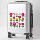 Kleurrijke Cartoon Bloemstickers Sticker (Koffer)
