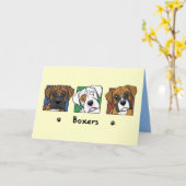 Kleurrijke Cartoon Boxers Kaart (Gele Bloem)