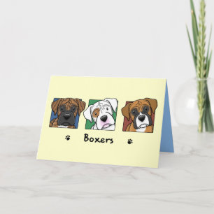 Kleurrijke Cartoon Boxers Kaart