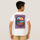 Kleurrijke Cartoon Boy T-shirt (Achterkant volledig)