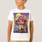 Kleurrijke Cartoon Boy T-shirt (Voorkant)
