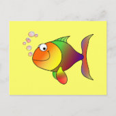 Kleurrijke cartoon briefkaart (Voorkant)