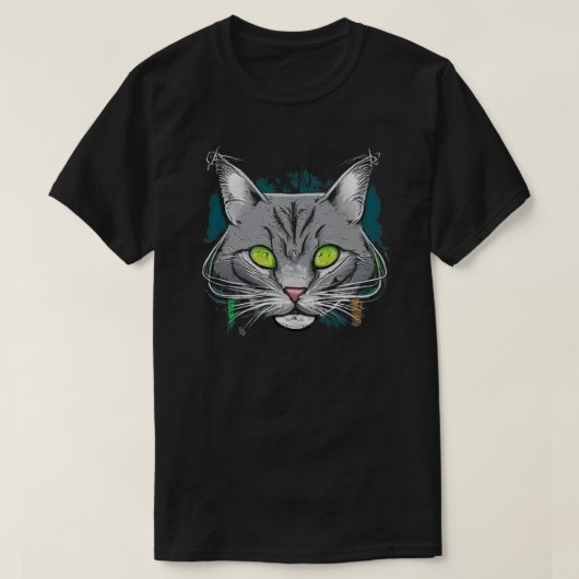 Kleurrijke Cartoon Cat T-shirt (Design voorkant)
