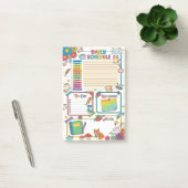 Kleurrijke Cartoon Dagelijkse Planner Post-it® Notes (Kantoor)