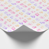 Kleurrijke Cartoon dierpatroon Cadeaupapier (Hoek)