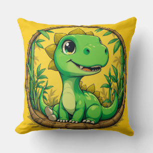 Kleurrijke Cartoon Dinosaurus Kussen