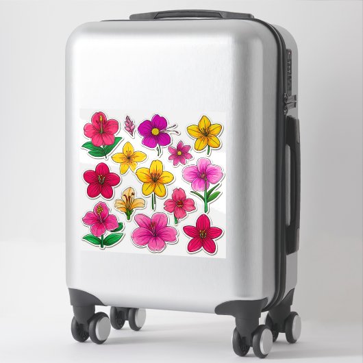 Kleurrijke Cartoon Flower Stickers (Koffer)