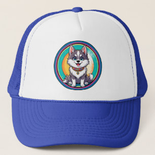 Kleurrijke Cartoon Gelukkige Hond Trucker Pet
