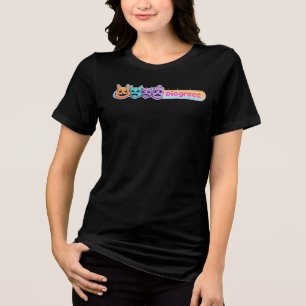 Kleurrijke Cartoon gezichten "Diogrecc" Graphic T- Tri-Blend Shirt