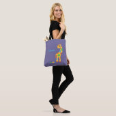 Kleurrijke Cartoon Giraffe - Aangepaste kleur Tote Bag (Op model)