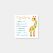 Kleurrijke Cartoon Giraffe dagelijkse klusjes lijs Post-it® Notes (Voorkant)